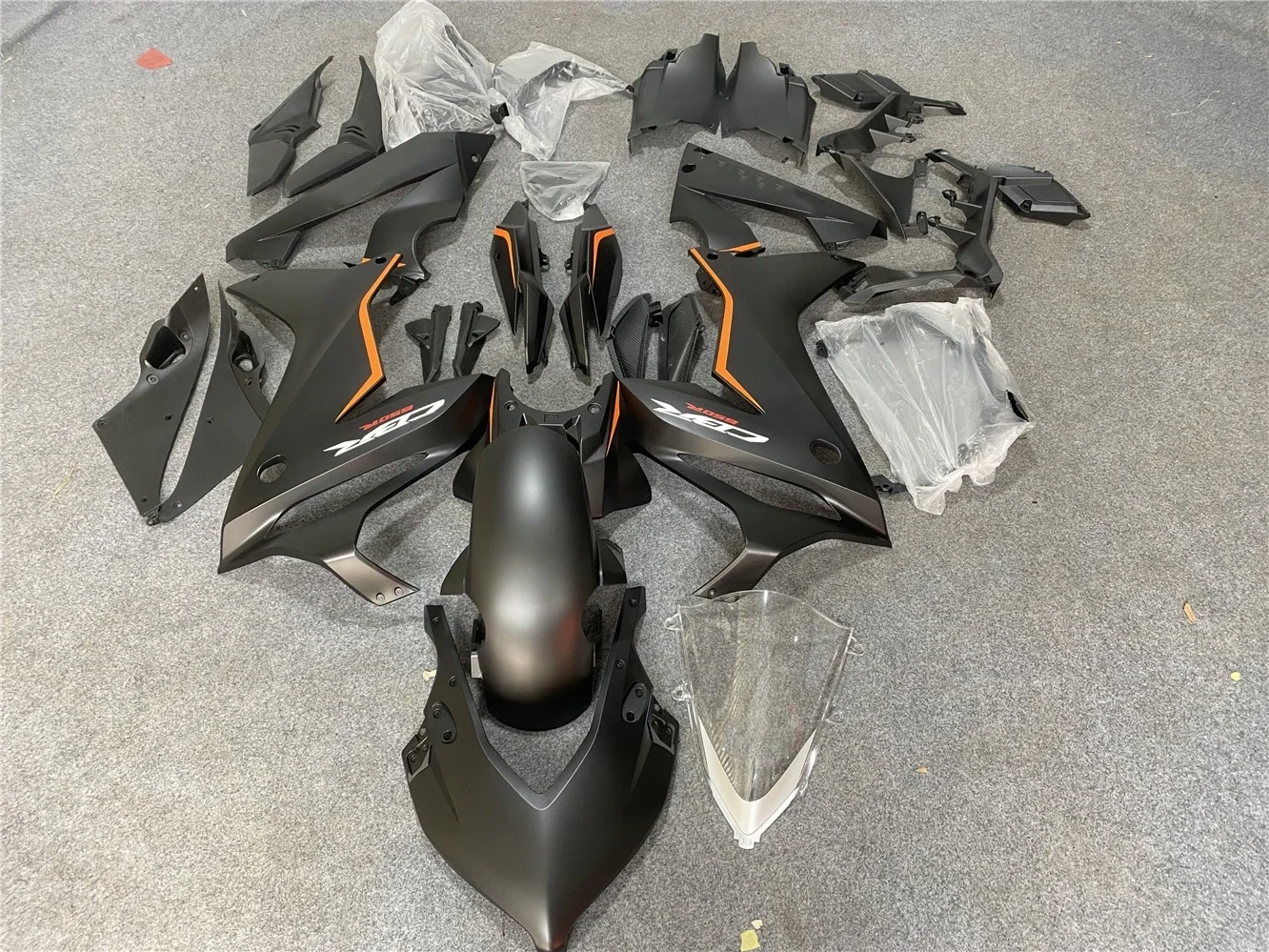 Комплект обтекателей для мотоцикла подходит CBR650R 2021 2022 лет CBR650 21-22 матовый черный