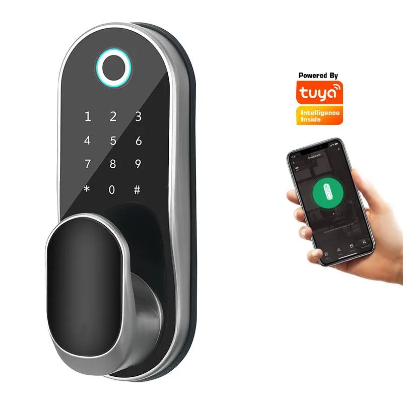 

Smart Fingerprint Door Locks Multifunction Anti-theft Password Tuya APP Electronic Deadbolt Lock Latch