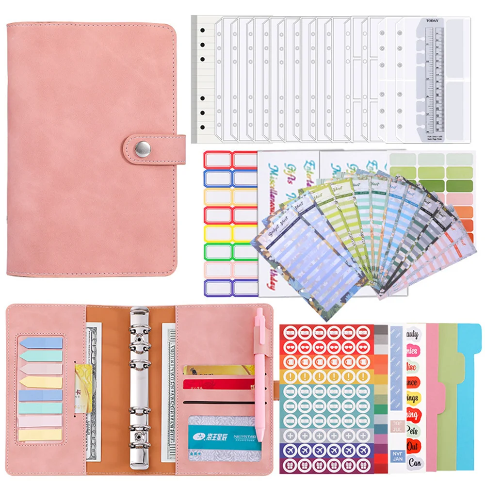 

A6 Binder Budget Notebook Money Budget Plan Flipchart 12 Zipper Envelope Money Organizer Cash Budget Financial Planner Hand Book