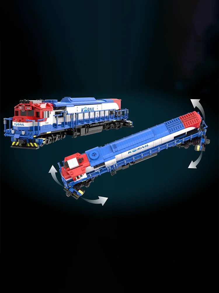 Набор для сборки модели дизельного локомотива Тип 7400 (2087 деталей) MOC City Korea Railways - Конструктор DIY - Подарок на праздники и день рождения (art.: 3920db85f014c) - 3920db85f014c