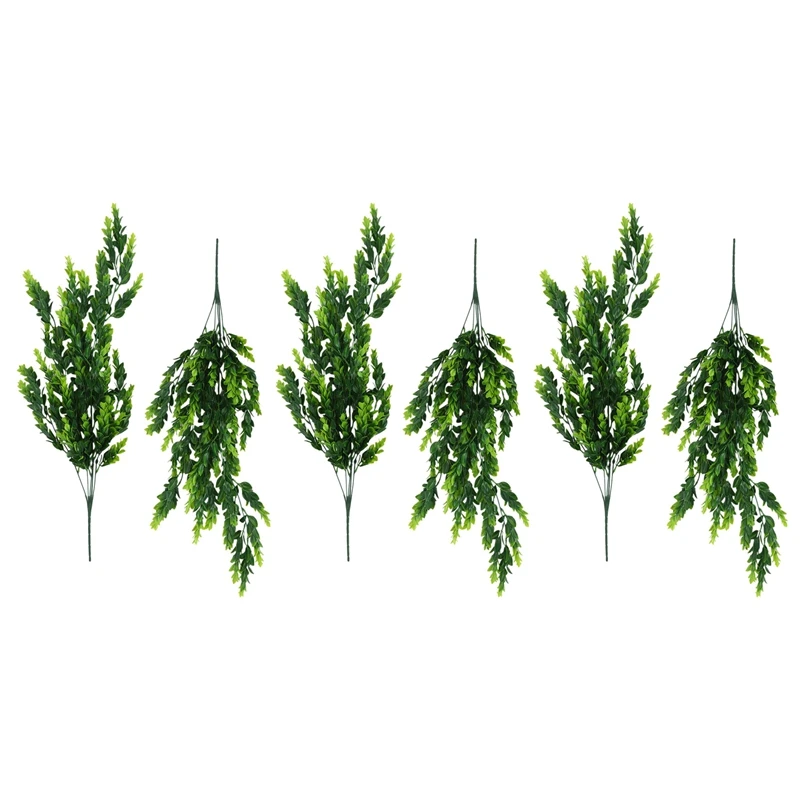 

6Pcs Artificial Trailing Plants Fake Hanging Plants Faux Foliage Greenery Plant For Garden Hanging Pot Basket Decor