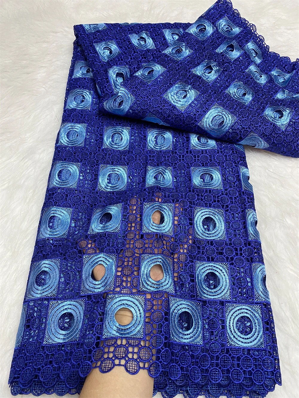 Африканский нигерийский тюль кружевная ткань хлопковое свадебное платье