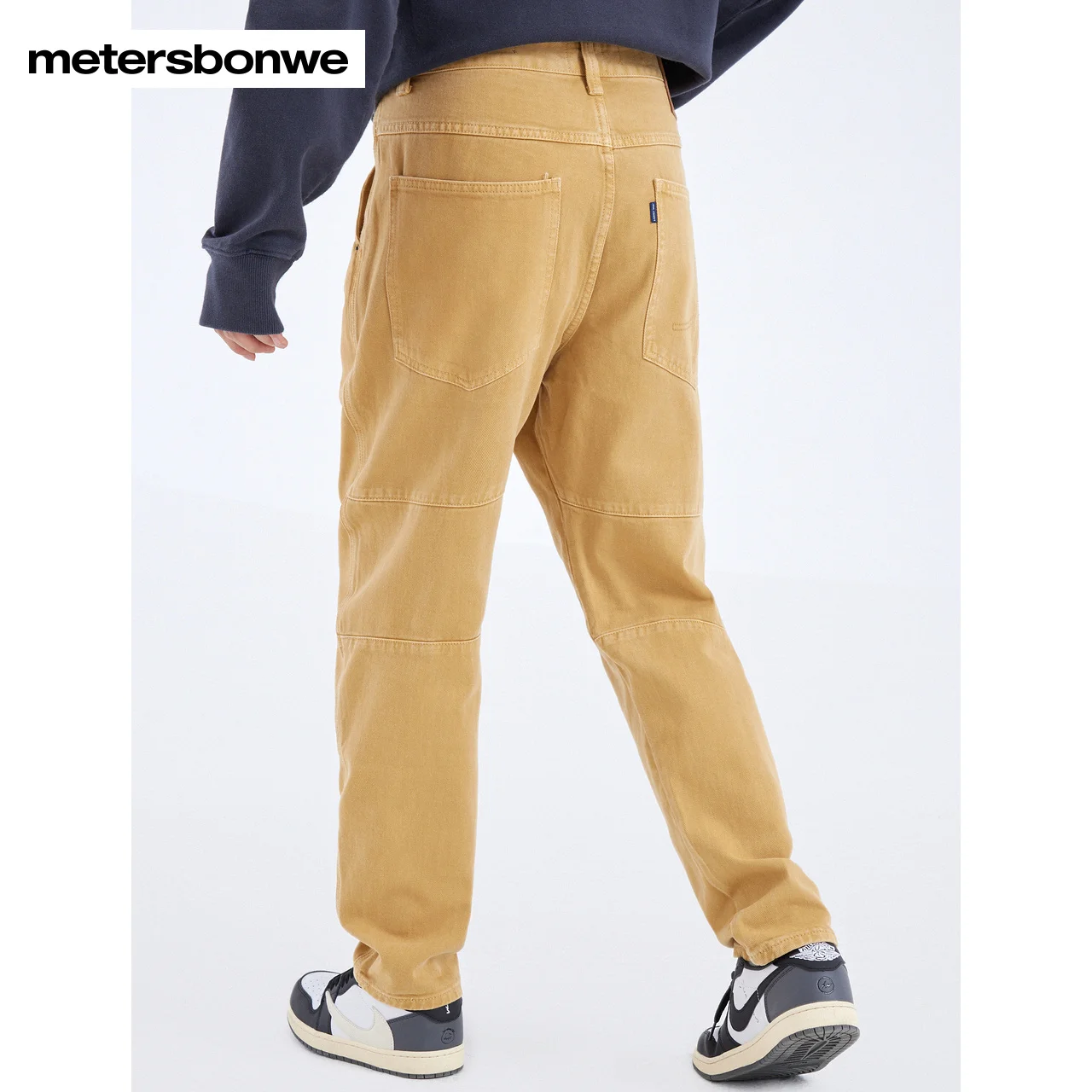 Metersbonwe Cotton Jeans Men Spring Fall New Fashion Comfortable Three-Dimensional Straight Male Overalls Cargo Pants Brand