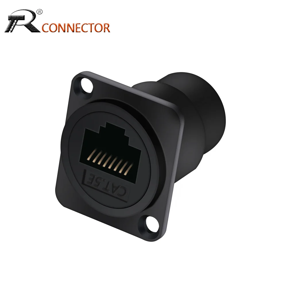 

10PCS Cat.5/5E Internet RJ45 8p8c Modular Black Professional Speaker Audio Jack for Panel Mounted Wire Soldering Converter