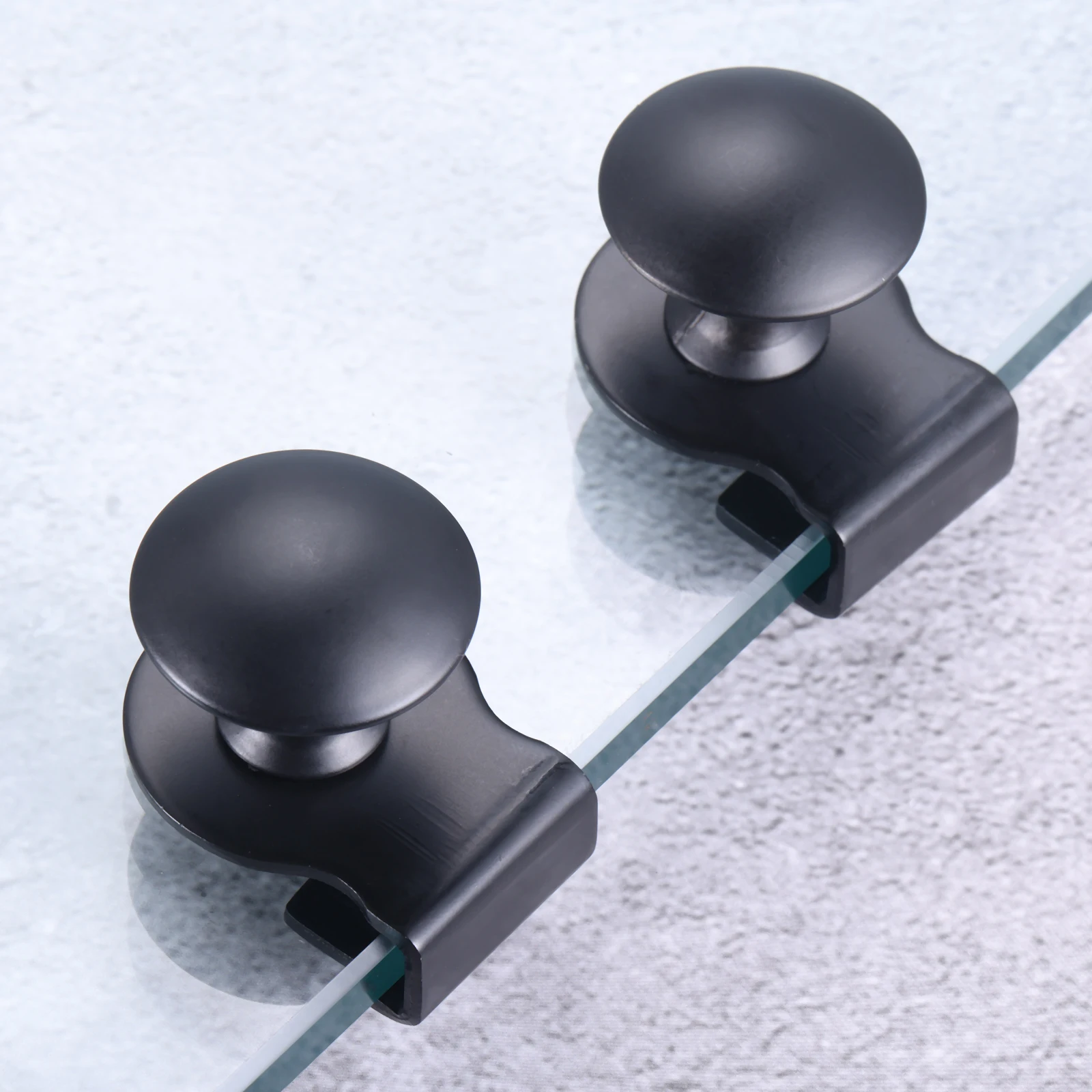 

4/2/1 шт., черная ручка для стеклянной двери, из нержавеющей стали