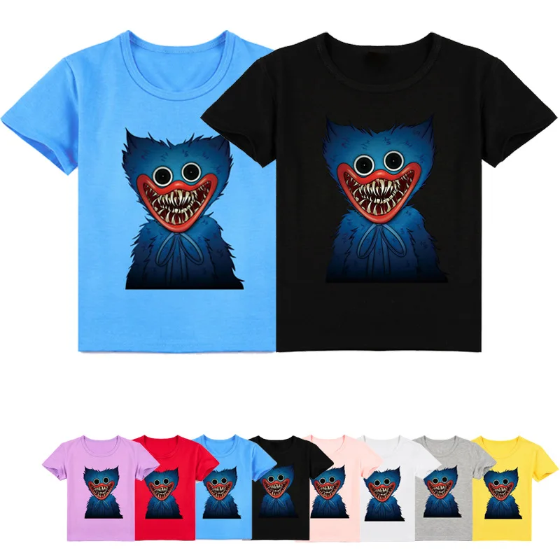 

Poppy Playtime T-Shirt Kids Horror Huggy Wuggy Clothes Toddler Girls Short Sleeve Casual Tops Boys Casual Graphic Streetwear