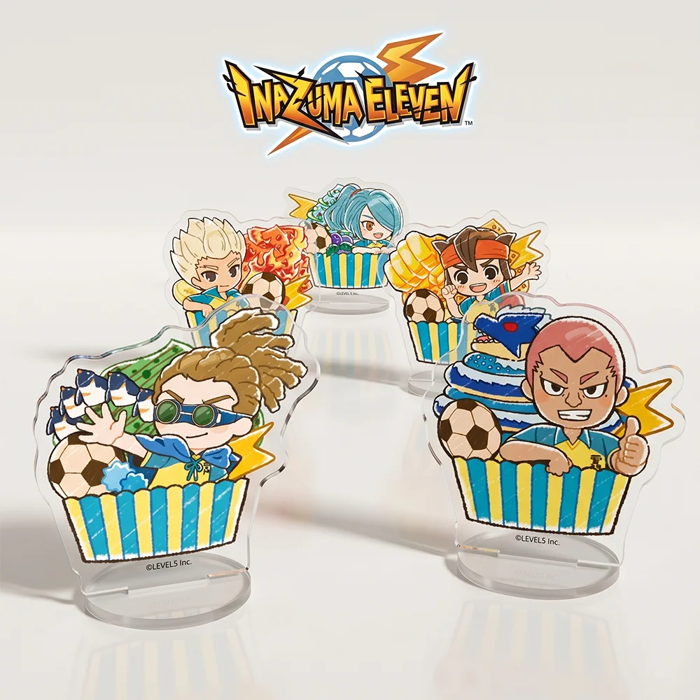 Фото Акриловая подставка-брелок 10 см с персонажами аниме Inazuma Eleven: Эндо Мамору, Асюто, Инамори. Милая десертная версия. Модель для косплея, декор для стола, подарки. №1
