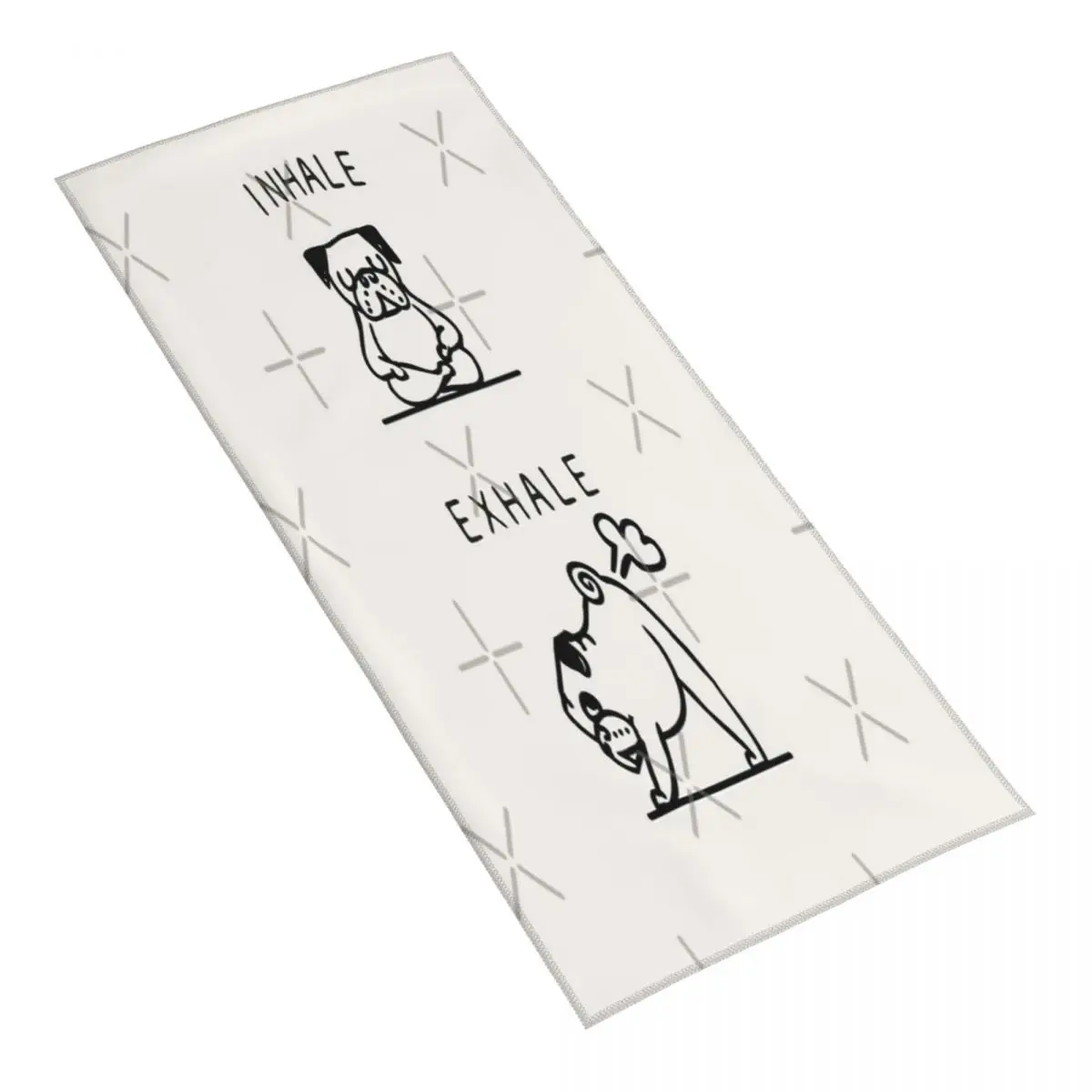

Inhale Exhale Pug Towel Absorbent Beach Personalized Pattern