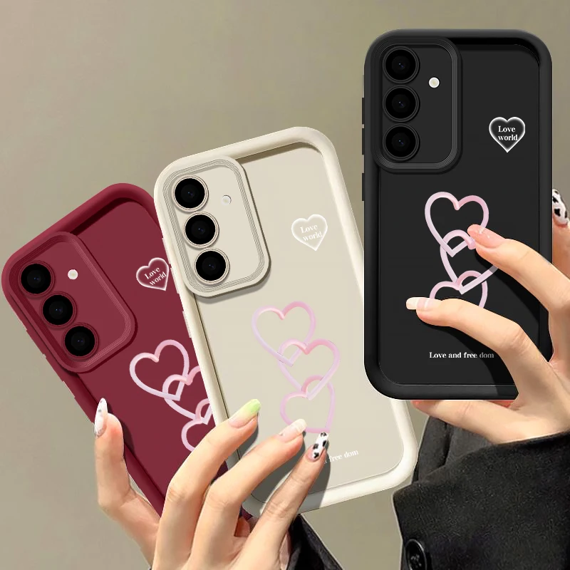 Фото Чехол с принтом «Полые сердца» для Samsung Galaxy A18 A57 A37 A27 A56 A16 A17 A55 A54 A26 A36 S26 S25 S24 S23 Ultra S26 FE №2