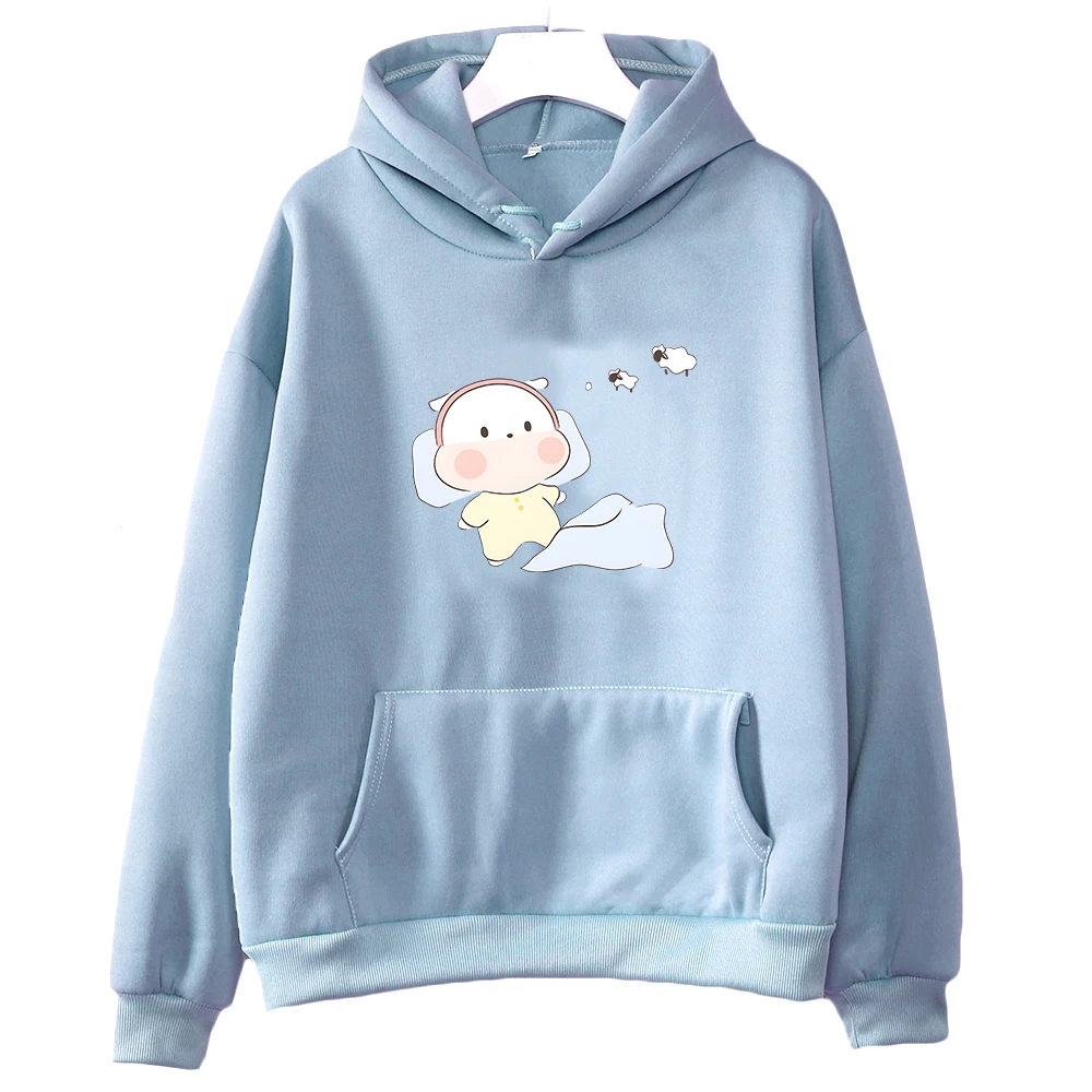 

Xiao Pang San Tuan Cat Cartoon Hoodie WOMEN Kawaii/Cute Aesthetic Anime Print Sweatshirt Autumn/Winter Harajuku Fleece Aldult