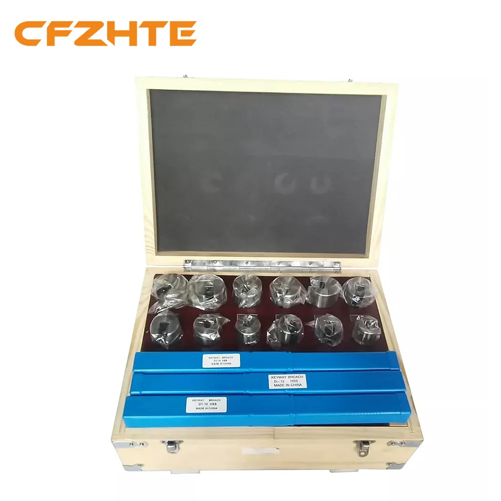 

21pcs Metric Keyway Broach Tool Set 10mm 12mm 14mm Broaches 32-50 Bushings Shims HSS Cutting Tools for CNC Machine