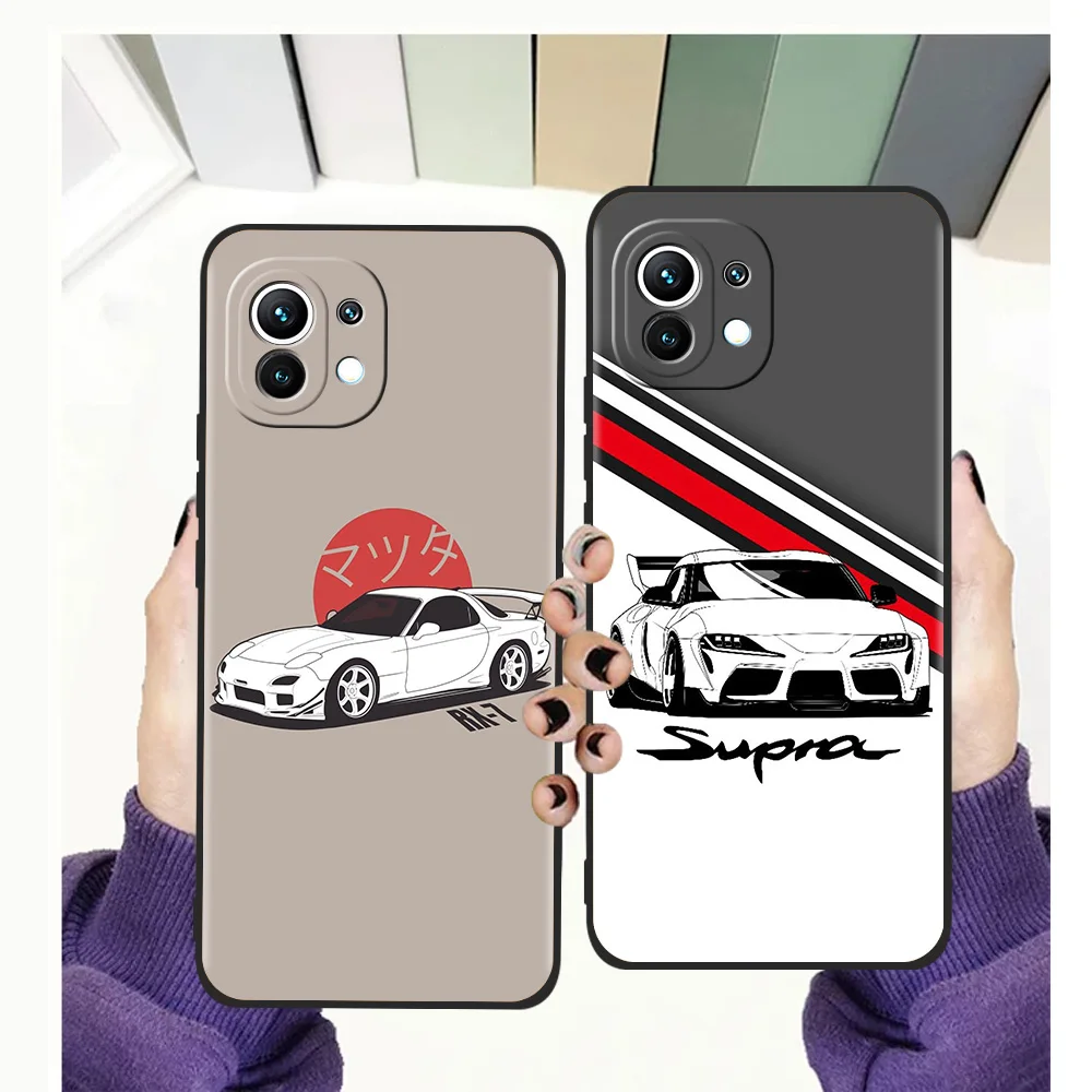 

JDM Sports Cars Phone Case For Xiaomi Mi X3 X4 NFC F3 M3 GT Note 9T 10T 10 11 Ultra 11T 11X 11i Pro Lite 5G Silicone Shell Coque