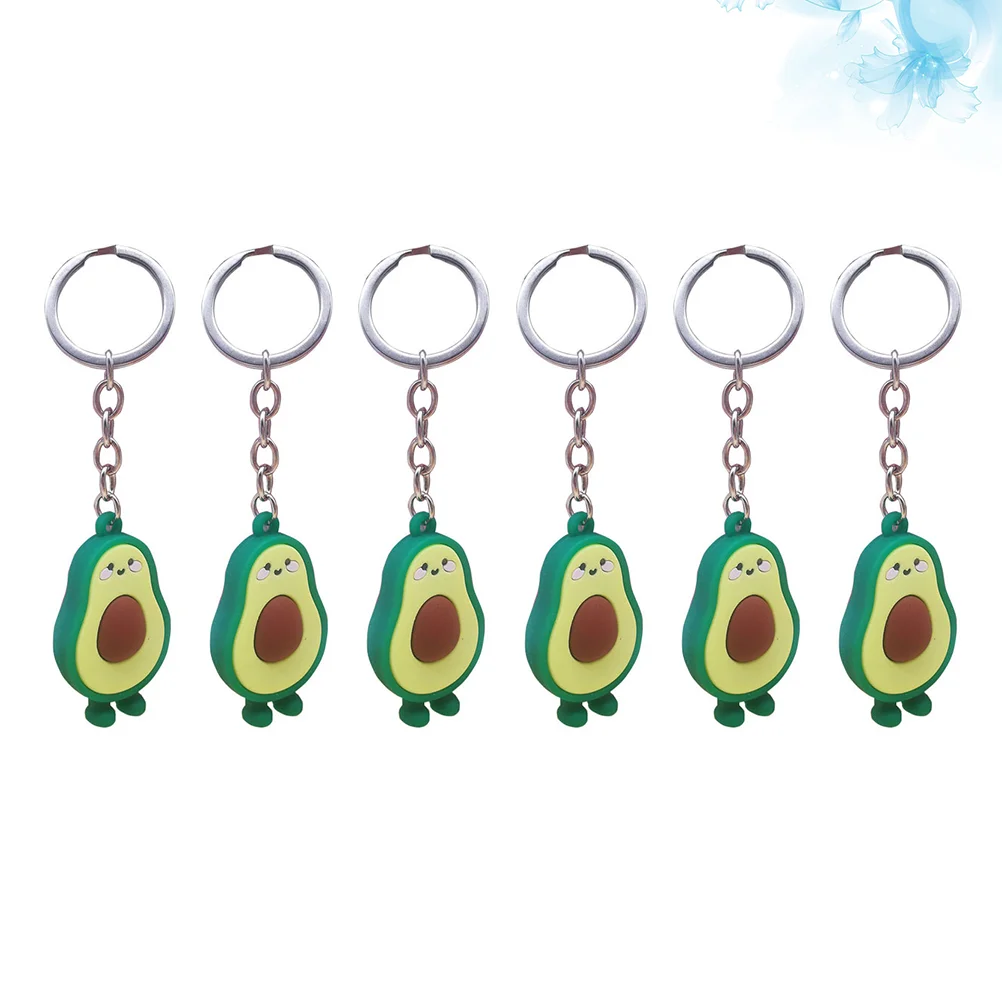 

6 Pcs Purse Charm Keyrings Car Keys Avocado Party Supplies Car Keychain Women Jewelry Avocado Charm Avocado Gifts Women