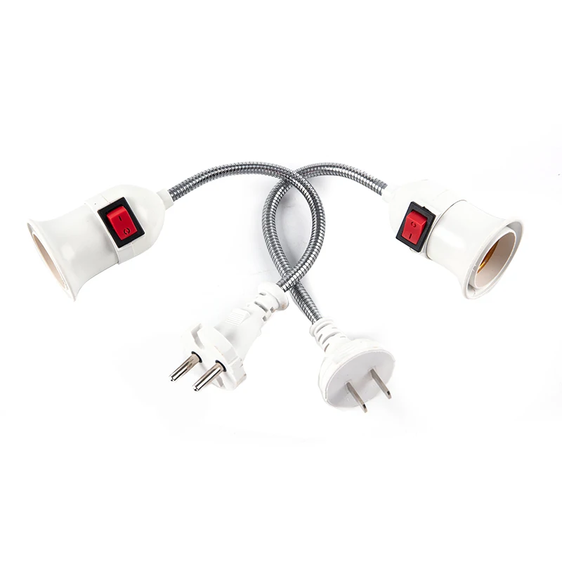 

E27 Socket Lamp Bulb Holder Light Socket With Switch EU US Plug Lamp Holder LED Table Lamp Led Base