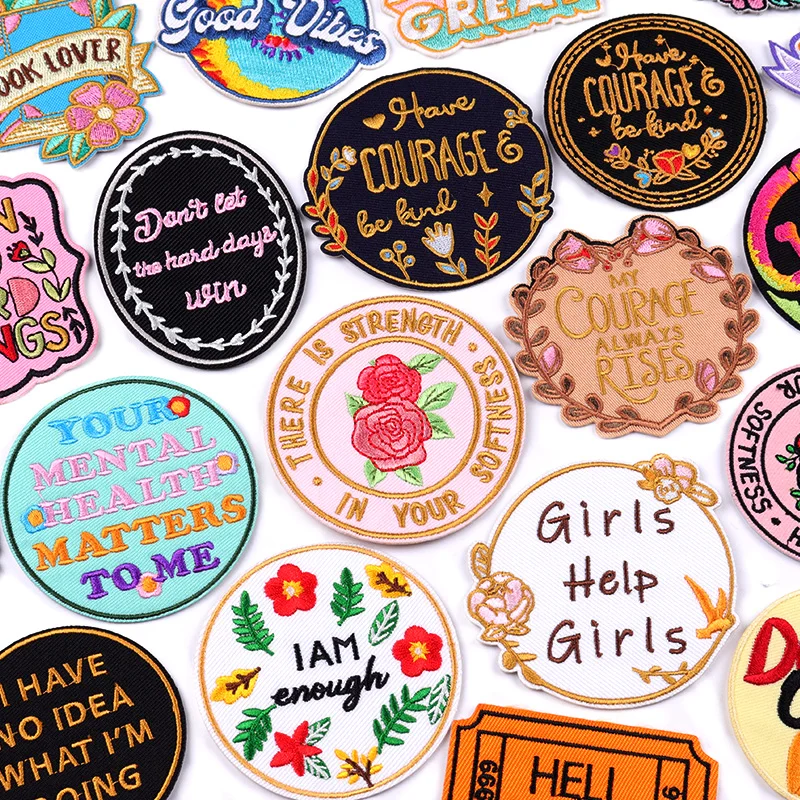 

DIY Embroidery Patch Cartoon/Letter Patch Iron On Patches For Clothing thermoadhesive Patches On Clothes Sew Embroidered Sticker