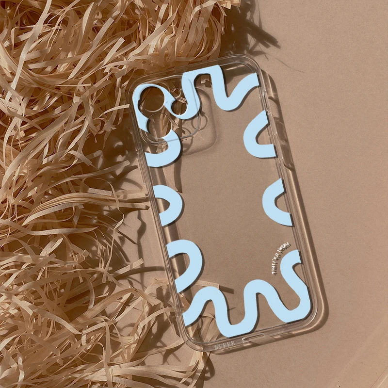 

Korean Star Simple Pattern Phone Case for IPhone 11 12 13 14 Pro Max Fashion Clear Cover for IPhone X XS XR 7 8 6Plus SE2 Fundas