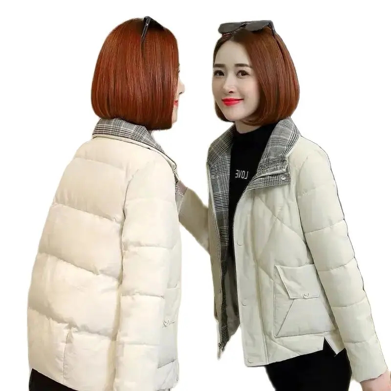 

Women High Collar Down Cotton Parkas Nice Winter New Korean Down Cotton Jacket Female Bread Coat Warm Down Cotton Parkas