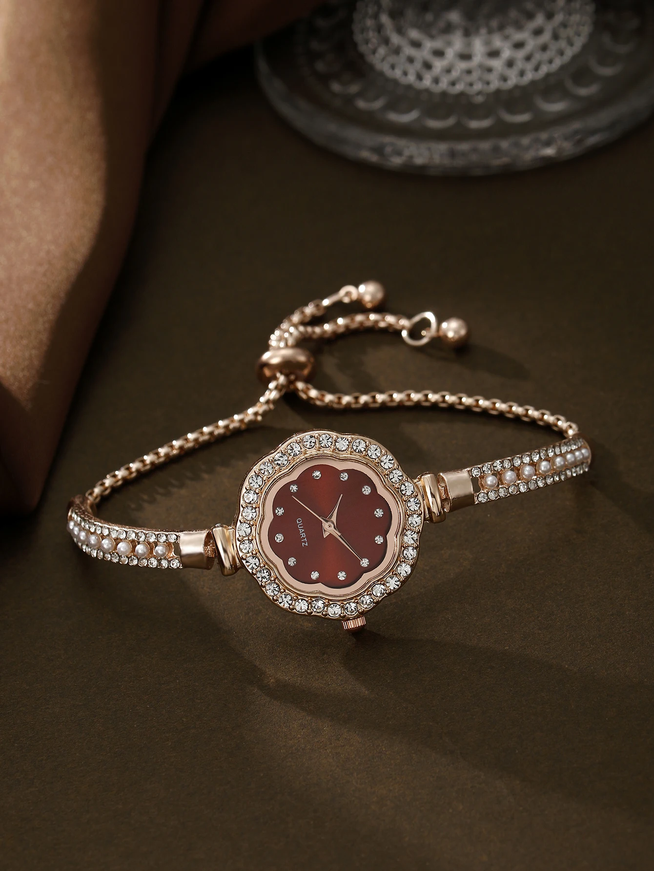 5 шт. новые женские часы-браслет с бриллиантами модные и элегантные кварцевые