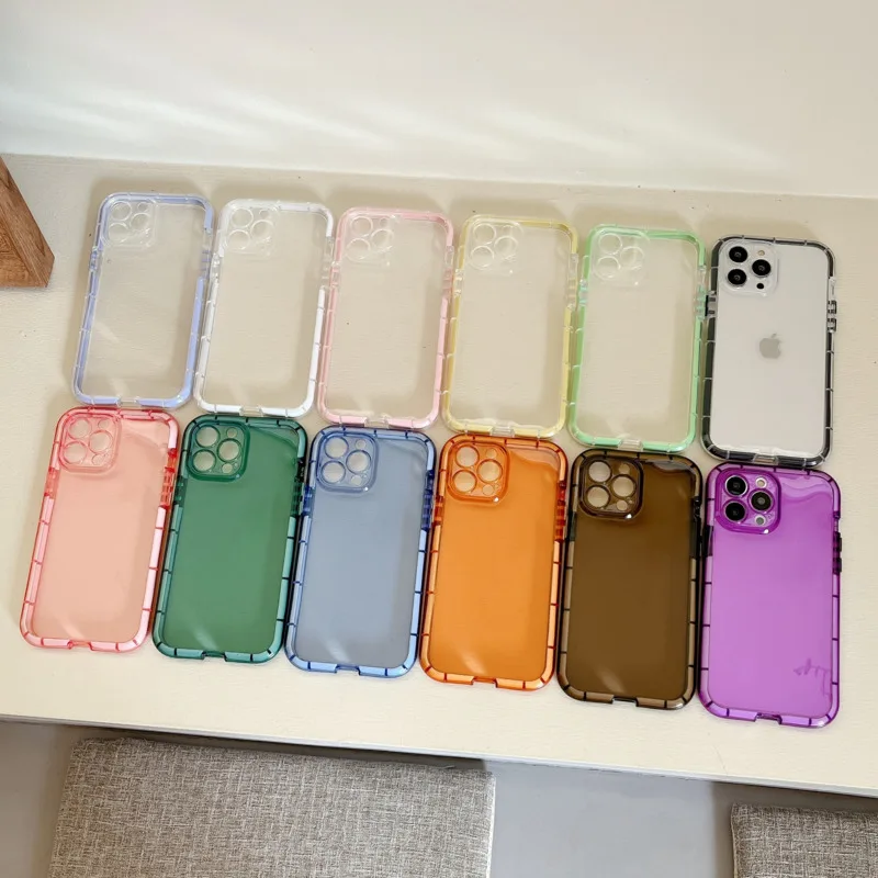 Чехол для телефона Iphone 11 Pro Max, чехол для Iphone 7 Plus, мягкий чехол для Iphone Xr Xs 12 13 8, черный прозрачный модный светящийся чехол с подушкой безопасности