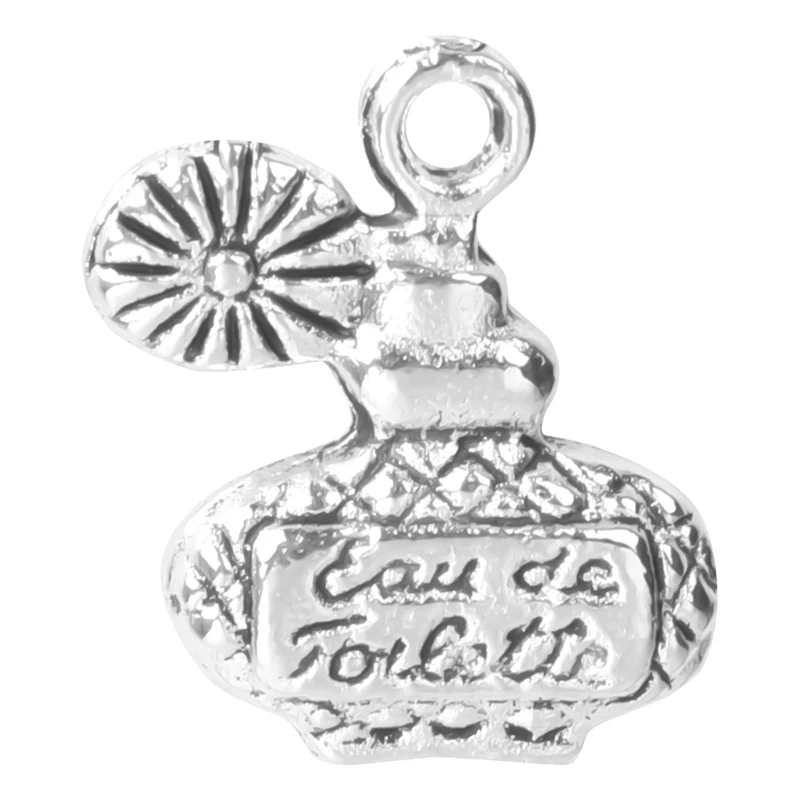 

Подвеска в виде флакона для духов, серебристого цвета, 10 шт./лот