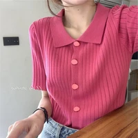 t shirts women solid basic chic students popular basic 3 colors fashion simple summer female slim knitting korean style tees ins