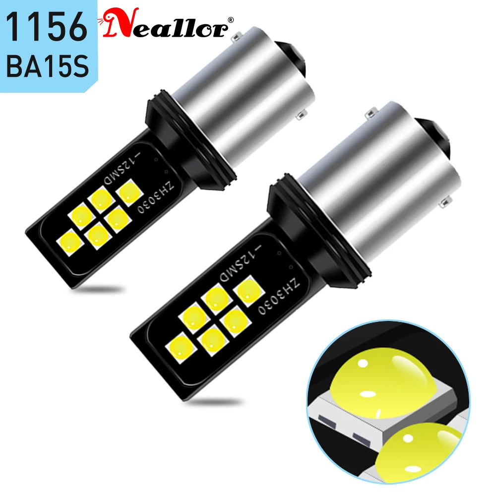 

1pcs New 1156 P21W LED Bulbs 7506 P21/5W BAY15D 1157 BA15S LED Car Brake Light Turn Signal Bulb Auto Backup Reverse Lamp Red
