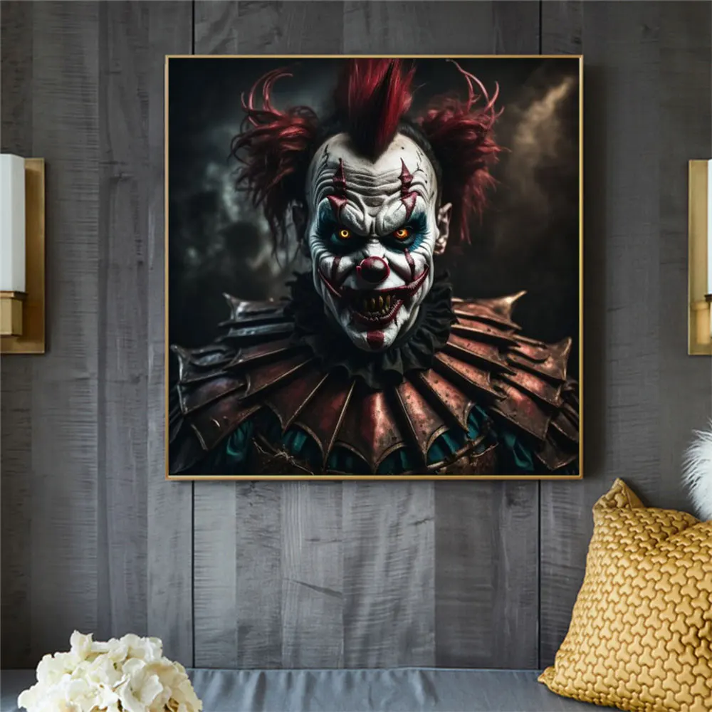 Абстрактная забавная картина с изображением цирк клоуна на холсте настенное