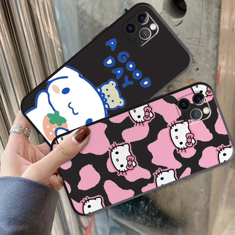 

Cartoon Anime Kuromi Funda Phone Case For iPhone 11 13 12 Pro Max 12 13 Mini X XR XS MAX SE 2020 7 8 6s Plus Celular Shell Soft