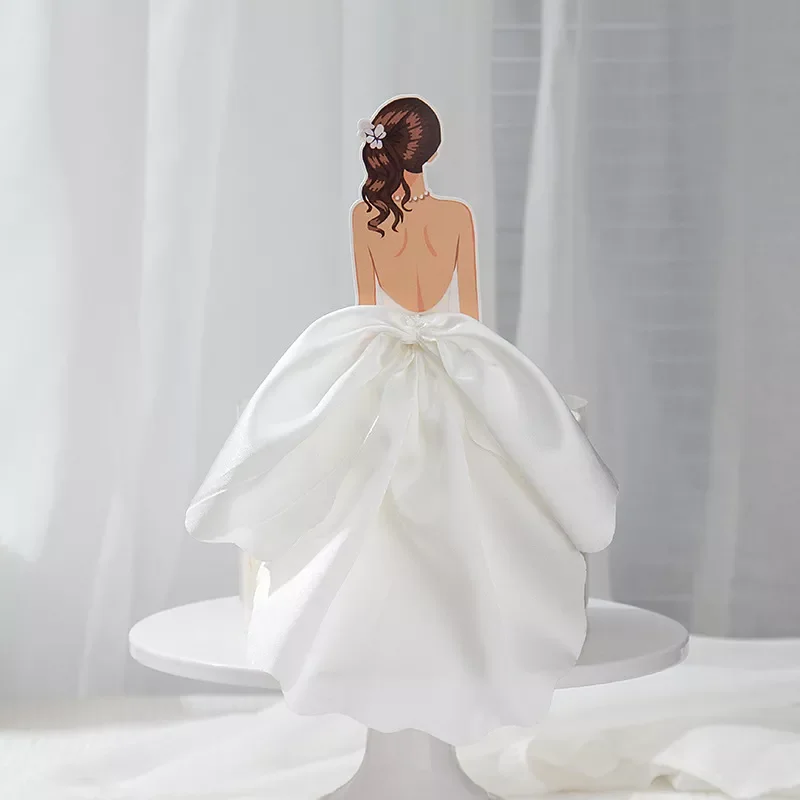 

New Back Silk Gauze Skirt Happy Mothers Day Cake Topper Girl Birthday Cake Decoration Party Supplies Cake Decorating Tools