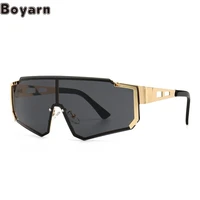 boyarn mens metal one piece sports cycling sunglasses outdoor uv proof fashion uv400 shades sunglasses