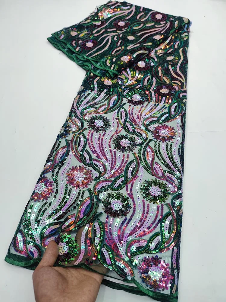 

Новое поступление, африканская сетчатая кружевная ткань, французская кружевная ткань с блестками, свадебная Высококачественная Тюлевая кр...