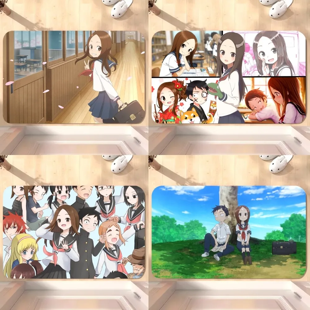 Легко впитывающий нескользящий напольный мат для ванной с рисунком билибили из