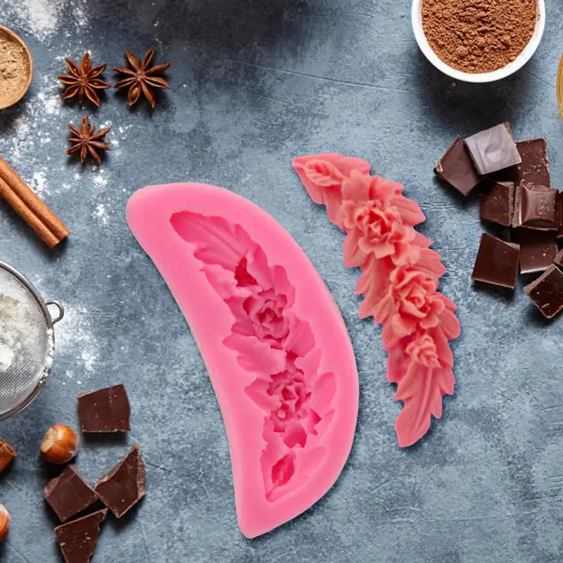 

Silicon Rose Mold For Cake Flower Silicon Mold Diy For Parties Cake Decoration Chocolate Decoration Baking Tool Rose Cutter