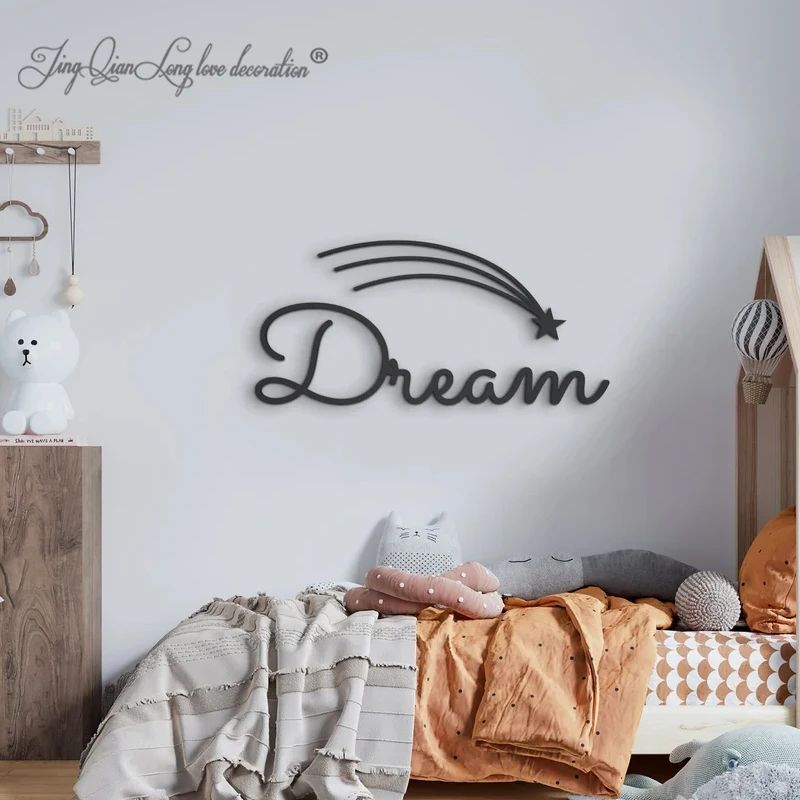 

Деревянный знак мечты, вдохновляющая настенная фраза, искусственный размер и цветной логотип, собственное украшение для дома, идеальная ид...