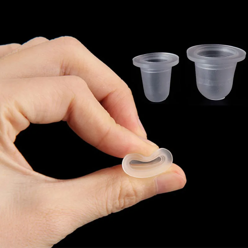 100Pcs Disposable Tattoo Ink Cup Small&ampBig Silicone Permanent Makeup Microblading Eyebrow Supplies Pigment Container Caps - купить по