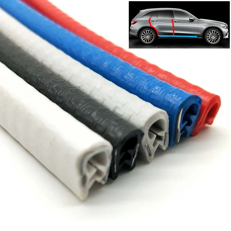 

Universal 5M Rubber Car Door Edge Protector Strip U-shaped Auto Door Anti-collision Guard Sealing Strips Trim Soundproof Parts