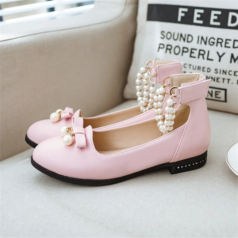 Туфли YQBTDL женские на низком каблуке туфли с жемчужными бусинами ремешком пряжкой
