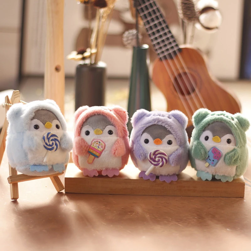 

Cartoon Cute Lollipop Penguin Stuffed Plush Dolls Toys Key Ring Bag Pendant Accessries Gift