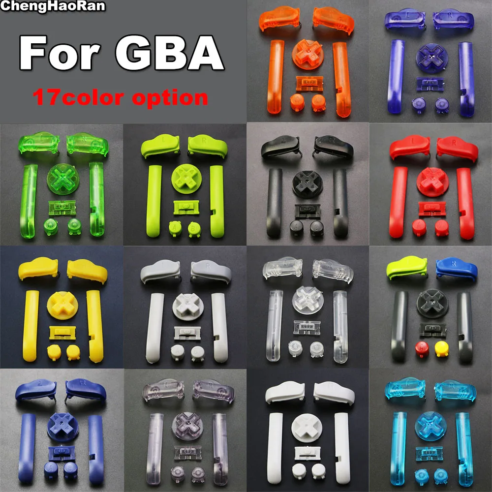 

1 Set 17color High Quality AB Colorful L R Buttons Keypads For Gameboy Advance Buttons Frame For GBA D Pads Power ON OFF Buttons