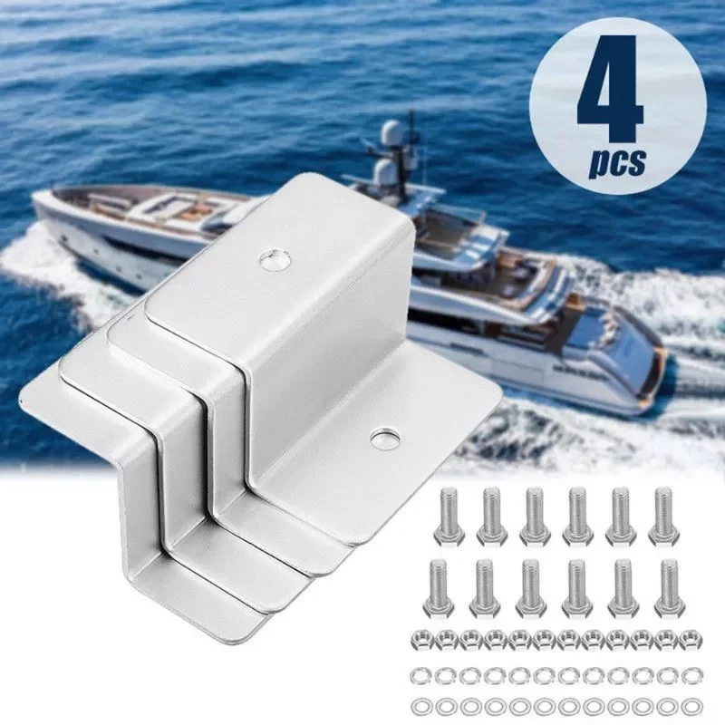 

4Pcs Z style Solar Panel Mounting kits Solar Panel Z Bracket Mount Mounting Set RV Boat Off Grid