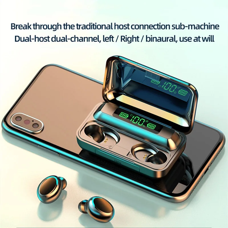

Bluetooth Headset TWS-F9-5C Wireless Touch Digital Display Battery In-ear Waterproof Motion Music Bluetooth Headset Audio Device