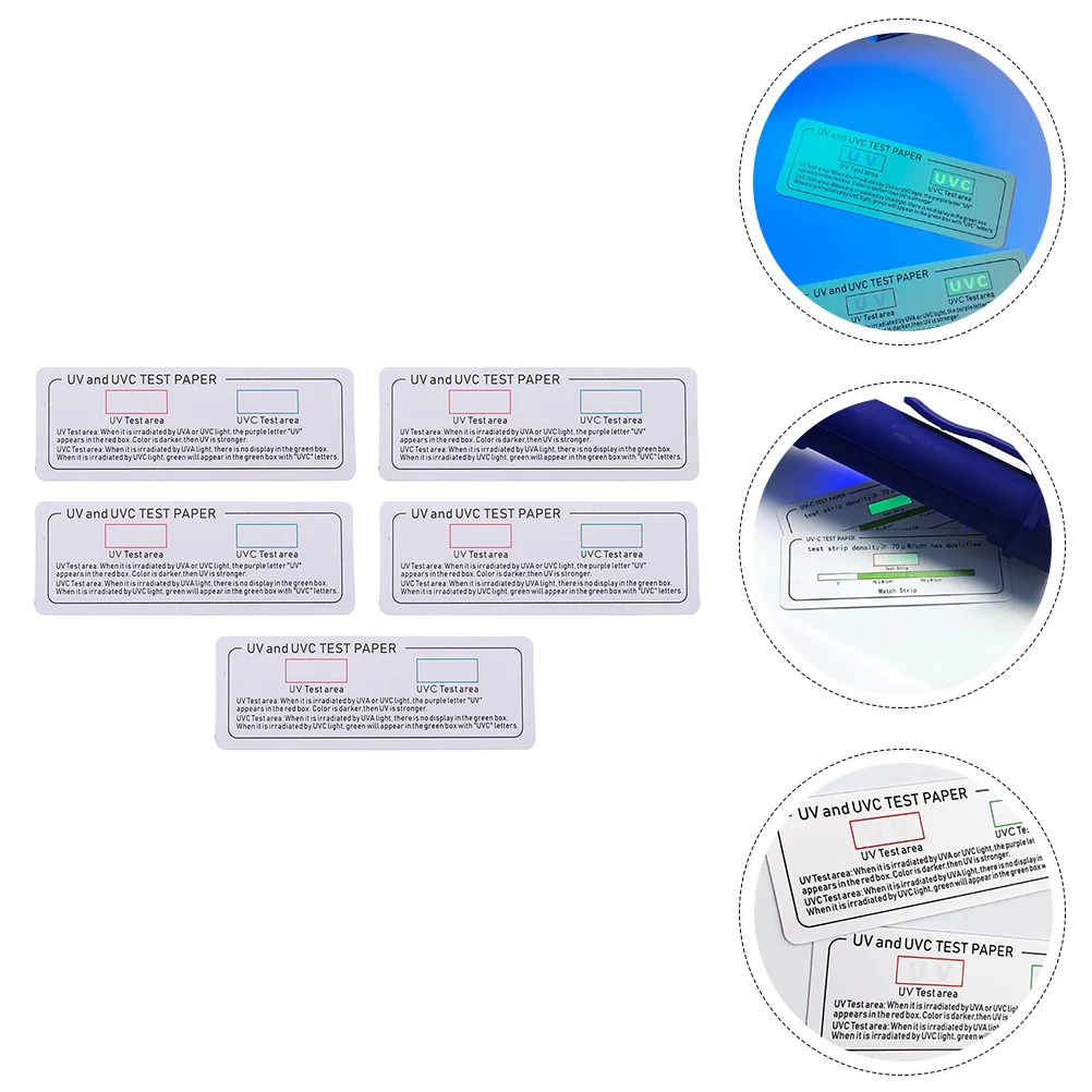 

5Pcs UV Test Paper UV Sanitizer UV Sterilizer Box Testers Tools