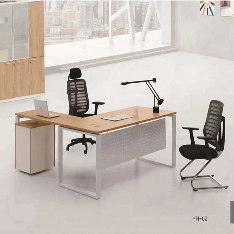 

modern modular simple ceo office furniture corner pc computer workstation L Shaped office Executive manager table desk