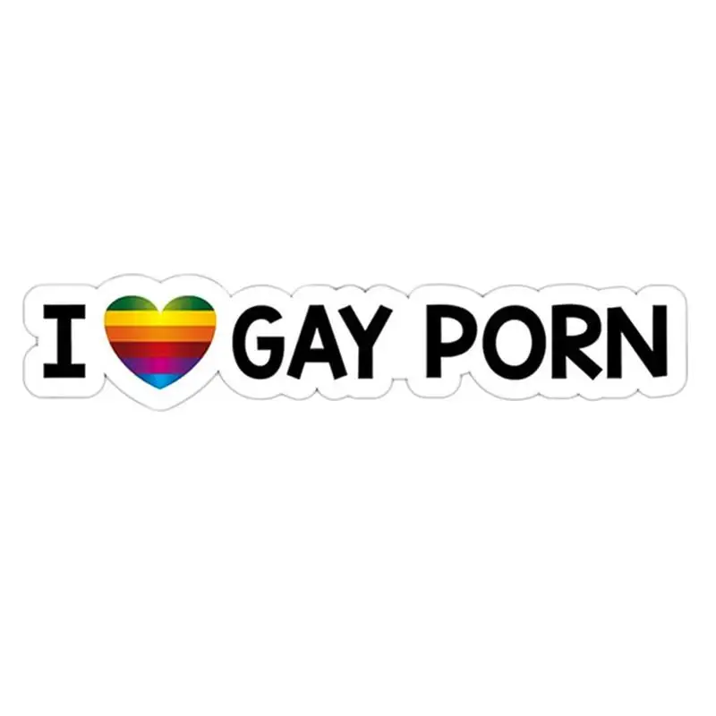 

13x8 см креативная Автомобильная Светоотражающая наклейка «Я люблю геев» Порно английские слова Смешные брызгозащищенные водонепроницаемые наклейки