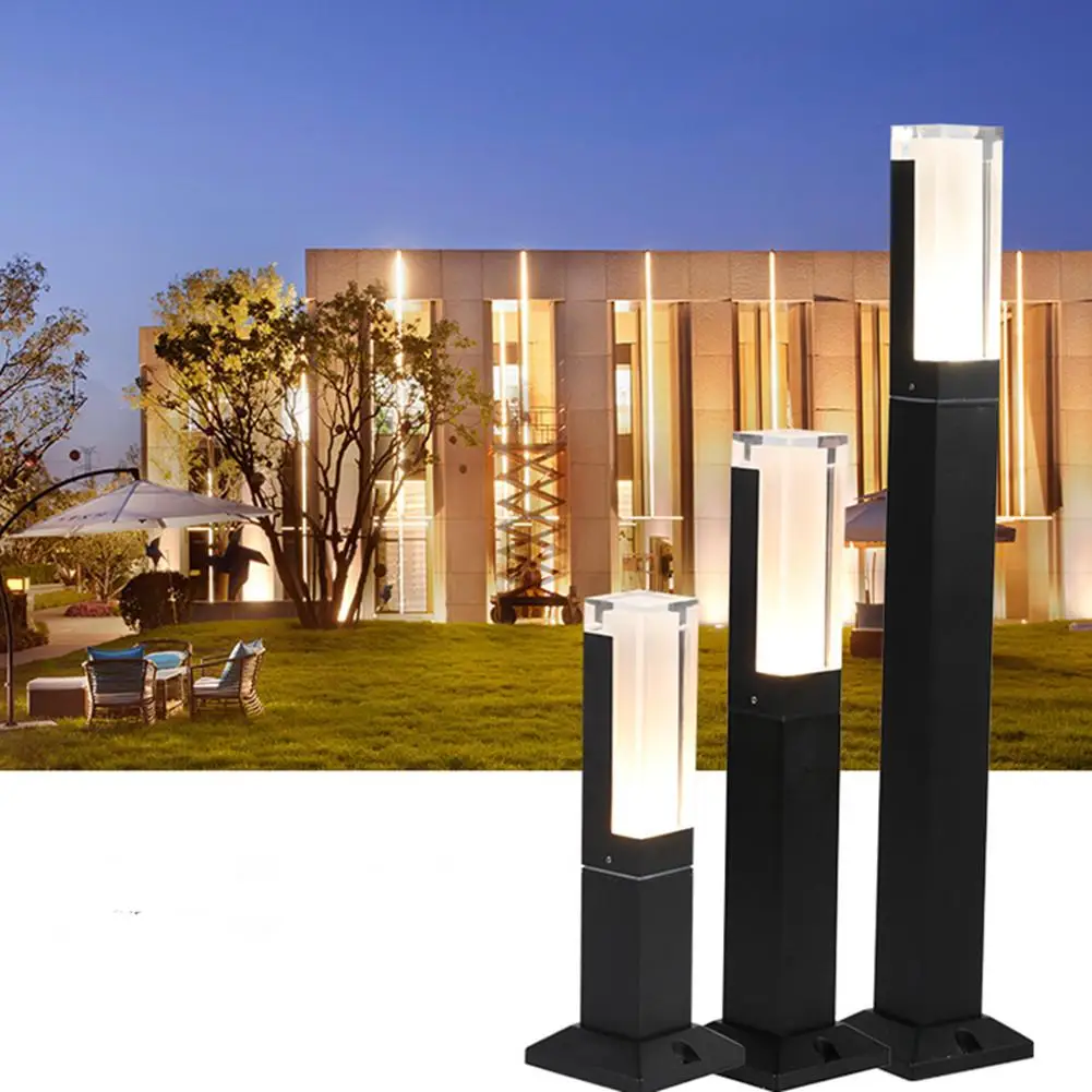 

Outdoor Waterproof Led Lawn Lamp Modern Induction Pillar Light Garden Decorative Lighting Landscape Light