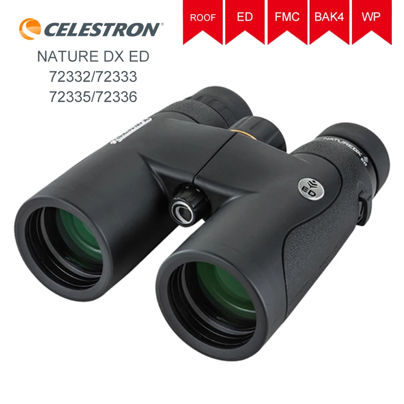 

Celestron Nature DX ED Series Binoculars ED Glass FMC BAK4 Roof Structure 72332 72333 72335 72336 WP Tripod interface