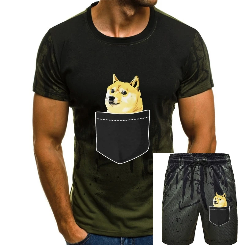 

Мужская футболка с карманом Doge Сиба ину Inu Dank Meme женская футболка
