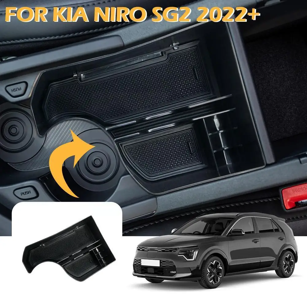 

Car Central Armrest Storage Box For Kia Niro SG2 2022 Center Control Organizer Storage Box Tray Holder Auto Interior Access Y2E9