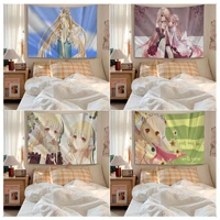 anime chobits cartoon tapestry hanging tarot hippie wall rugs dorm decor blanket