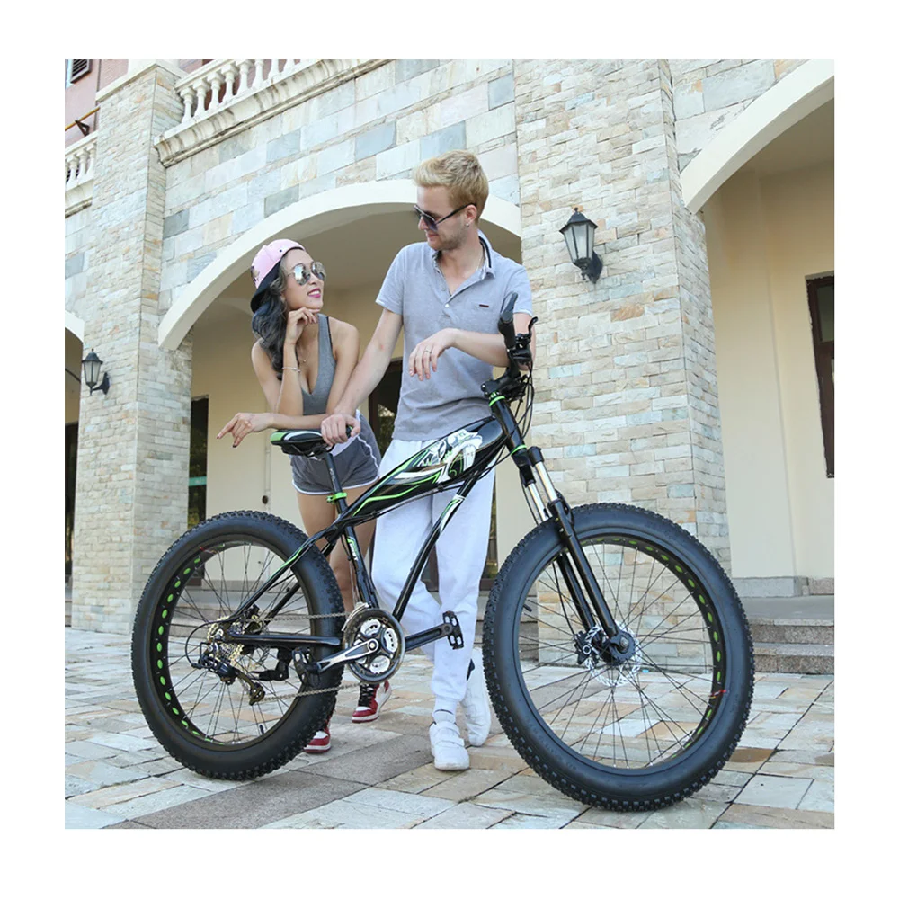 

26 Inches Bike Shock Absorption Bicycle Disc Brake Variable Speed Large Tyre Snow Sandy Beach Double Disc Brake Adult Bicycle